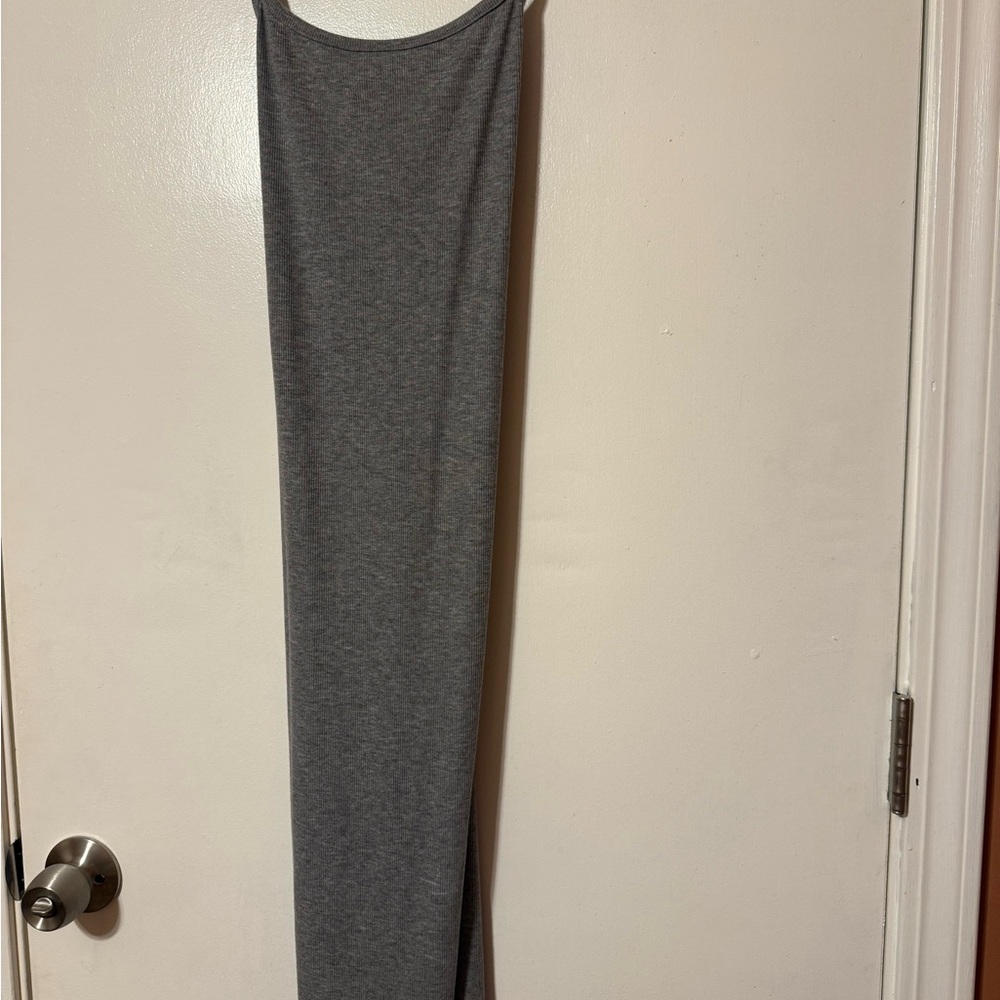 Gray Sleeveless Maxi Dress